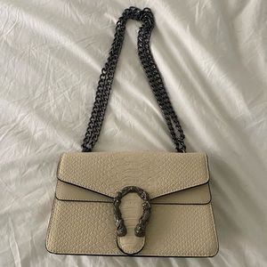 White Leather Shoulder Bag